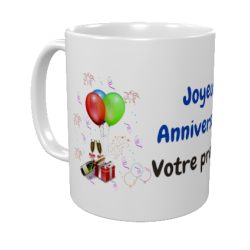 Mug Anniversaire à personnaliser modèle 1