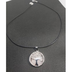 Collier pendentif Arbre De Vie quartz rose