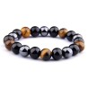 Bracelet perle Naturelles triple protection (8 mm)