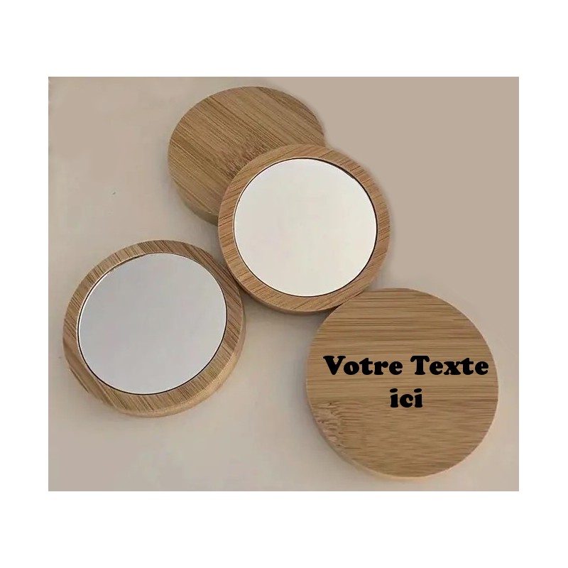 Miroir Portable en Bois personnalisable